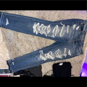 ripped American Eagle jeans